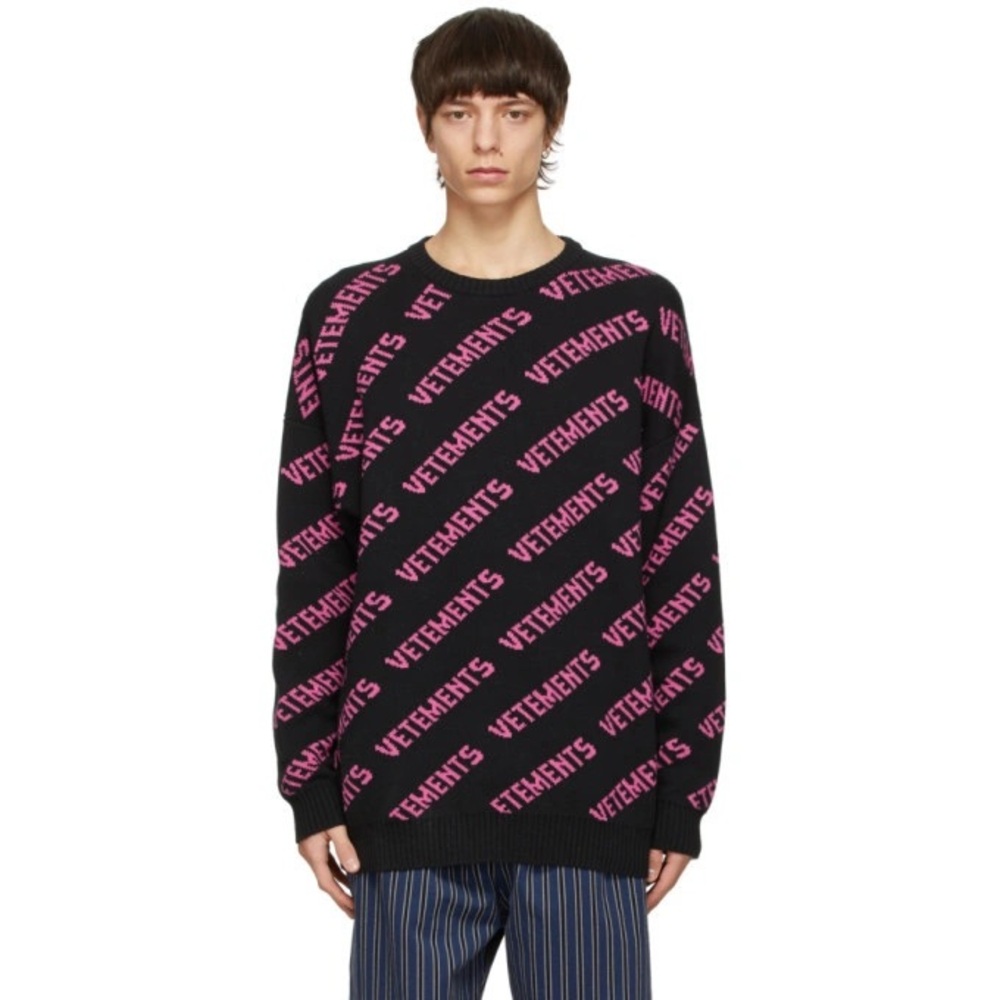 Vetements Allover Logo Sweater